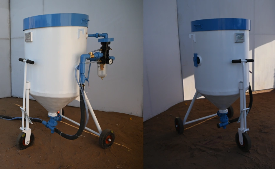 Sand blasting machine and surface preparation preview